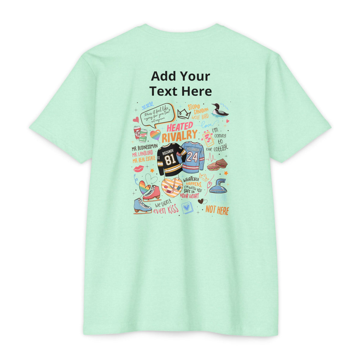 Heated Rivalry Inspired Tee— Customizable Back Print