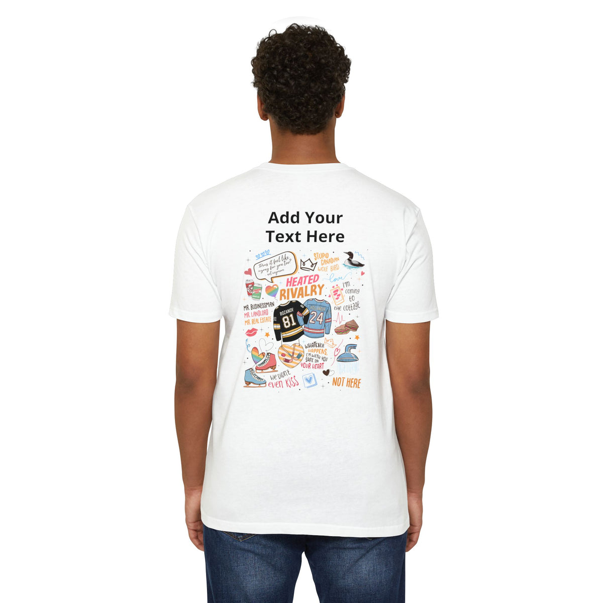 Heated Rivalry Inspired Tee— Customizable Back Print