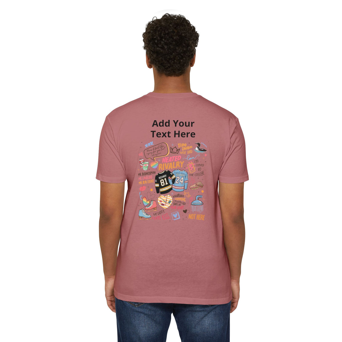 Heated Rivalry Inspired Tee— Customizable Back Print