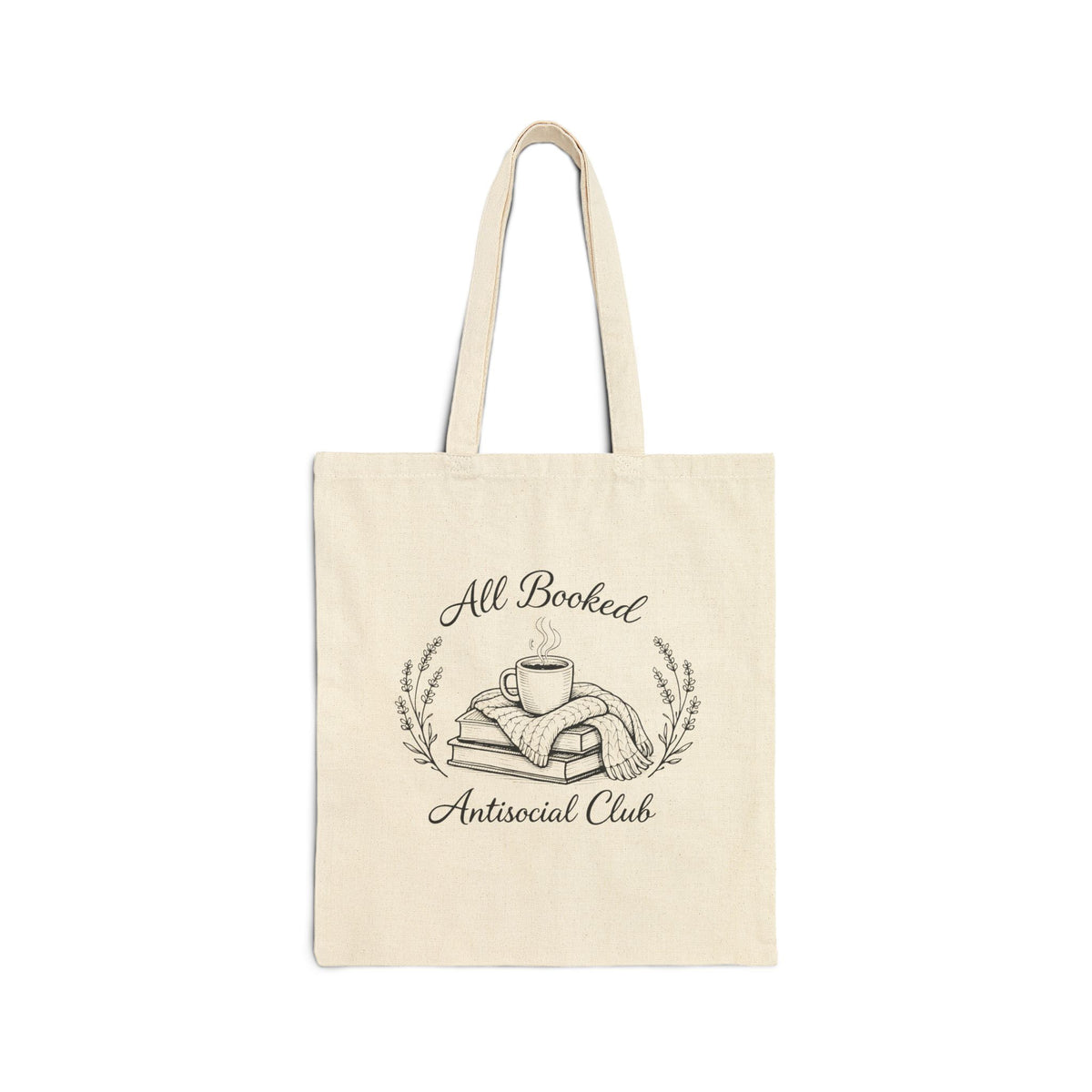 Tote Bag — "All Booked" Antisocial Club Canvas Tote