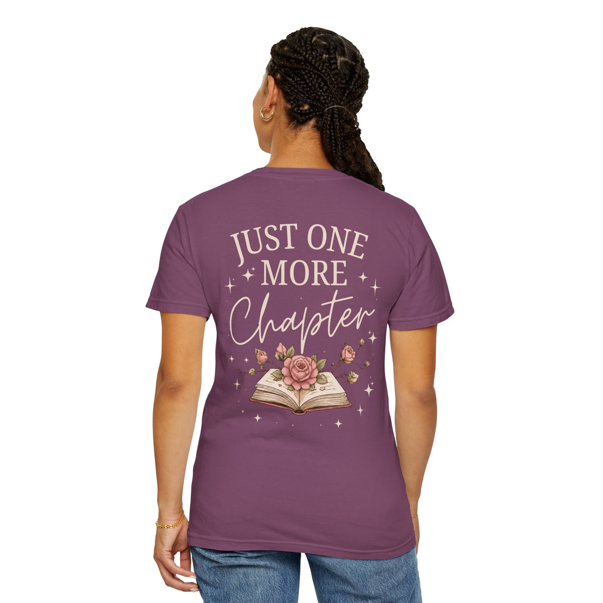 Just One More Chapter T-Shirt — Booklover Floral Graphic Tee