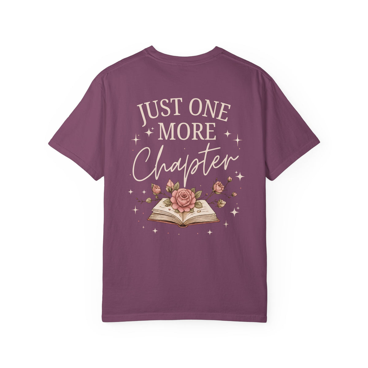 Just One More Chapter T-Shirt — Booklover Floral Graphic Tee