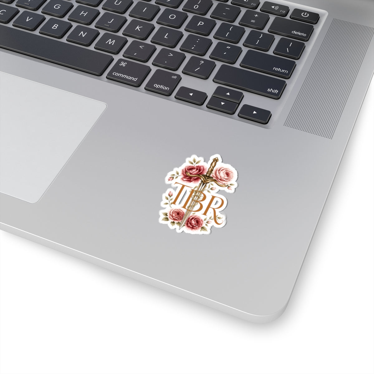 TBR Sword and Books Kiss-Cut Laptop / Kindle Decal