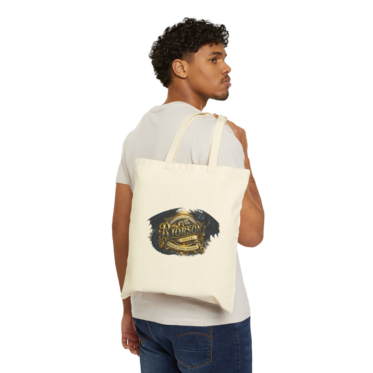 Riorson House Canvas Tote Bag — Custom Optional | Fantasy Book Lover Gift | Romantasy Merch