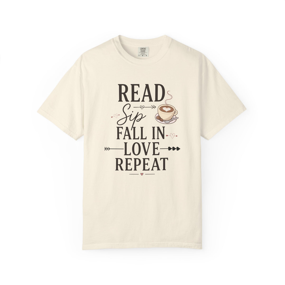 Read Sip Fall in Love Repeat T-Shirt — Coffee & Cozy Reading Tee