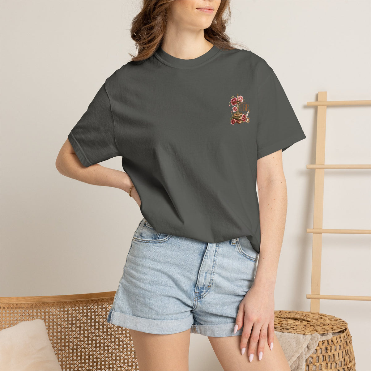 Just One More Chapter T-Shirt — Booklover Floral Graphic Tee