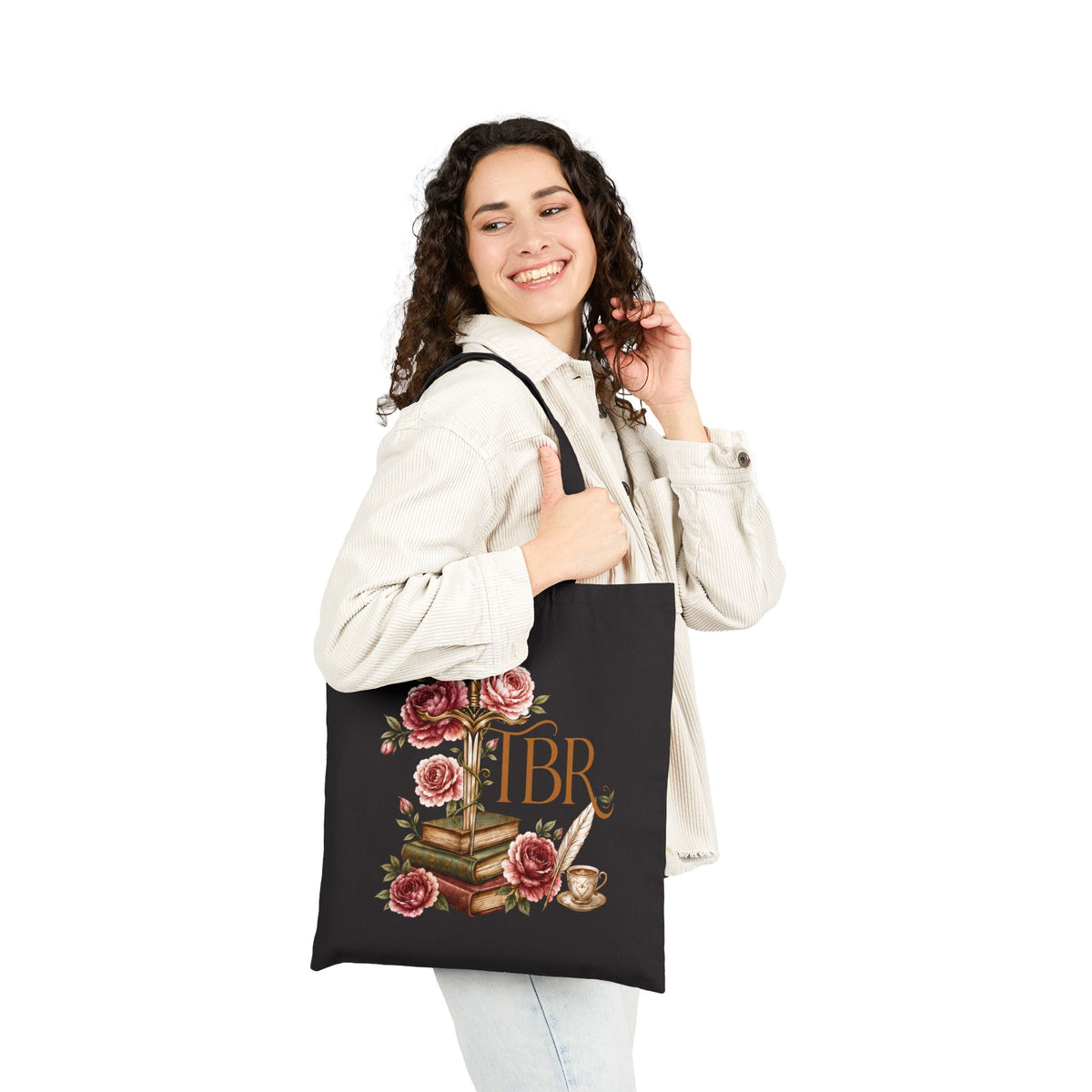 TBR Floral Sword Tote Bag | The Brewing Romantic