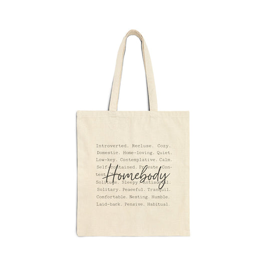 Homebody Definition Tote Bag — Cozy Aesthetic Canvas Tote - Customize