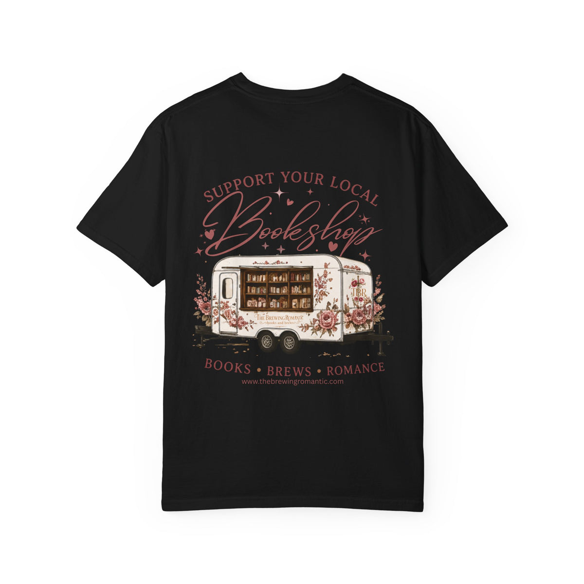 Bookshop Caravan T-Shirt — "Support Your Local Bookshop" Literary Tee