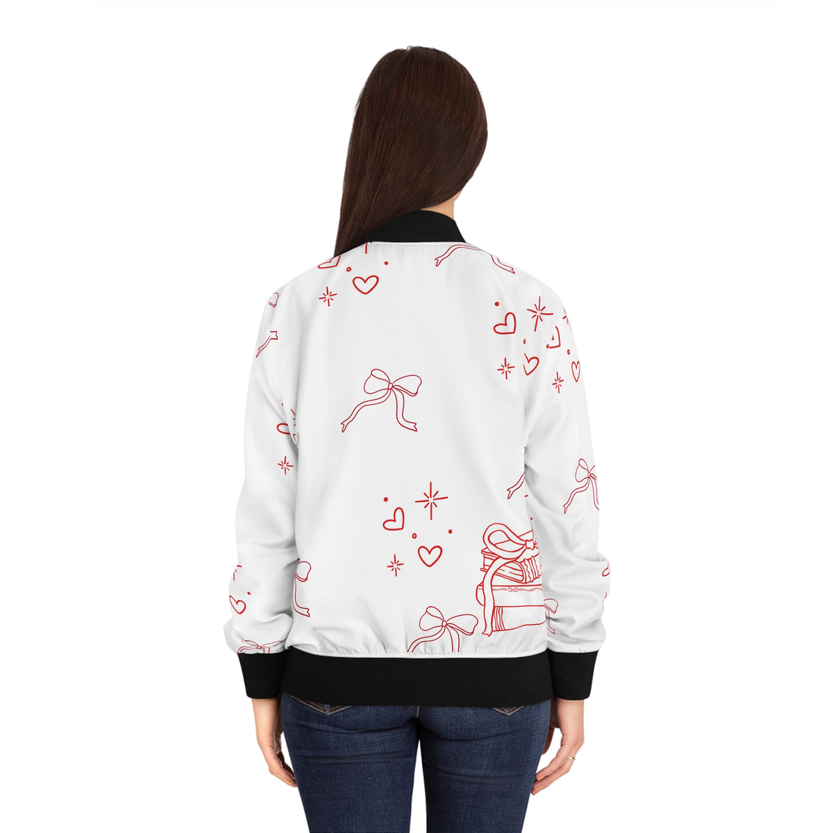 Cute Teddy & Bows Women’s Bomber Jacket