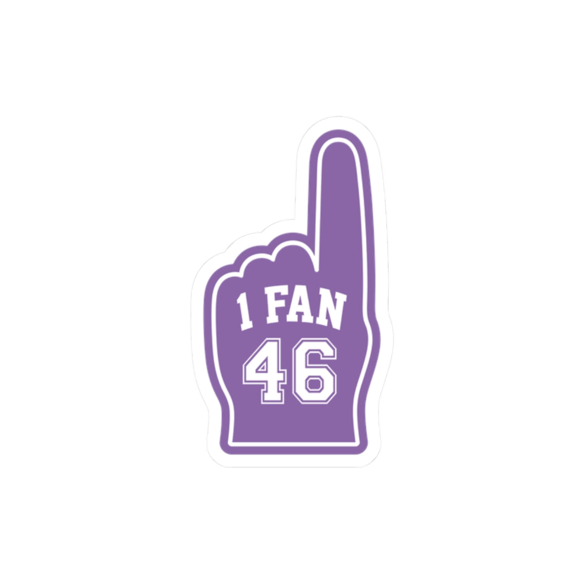 “1 FAN 46” Kiss-Cut Sports Romance Decal
