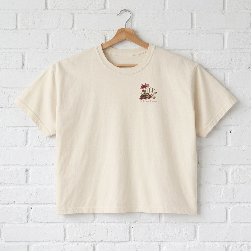 Support Your Local Bookshop Tee — Women's Boxy Shirt with Bookmobile & Floral Design