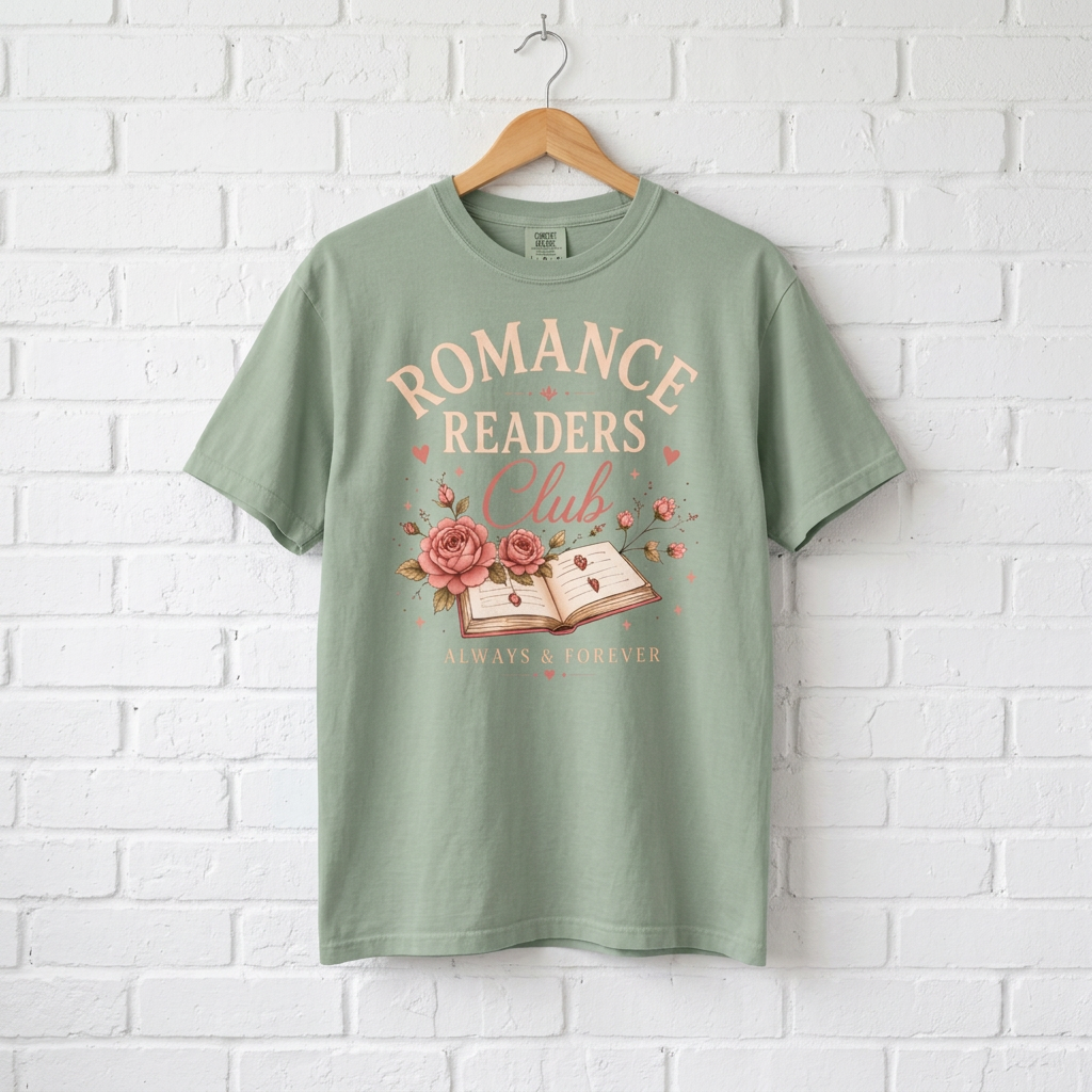 Romance Readers Club T‑Shirt — "Always & Forever" Floral Book Lover Tee