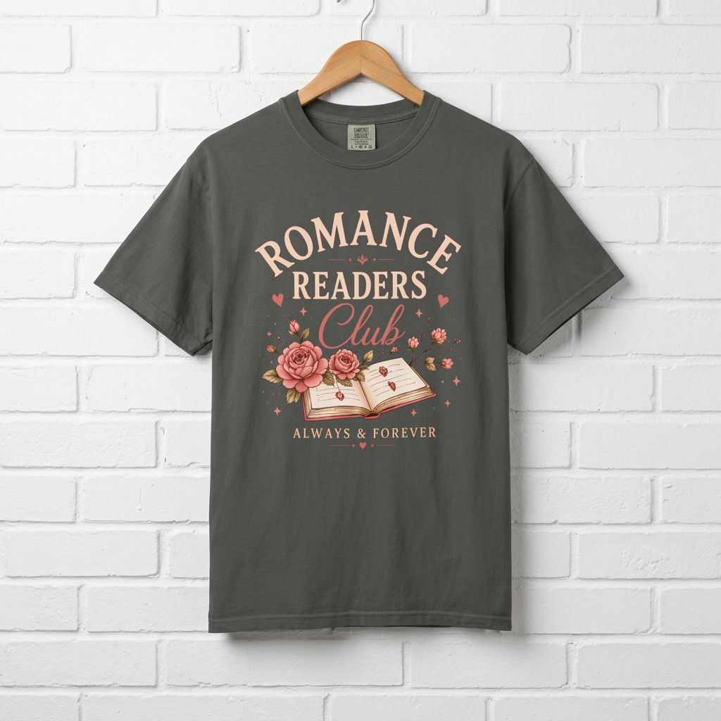 Romance Readers Club T‑Shirt — "Always & Forever" Floral Book Lover Tee