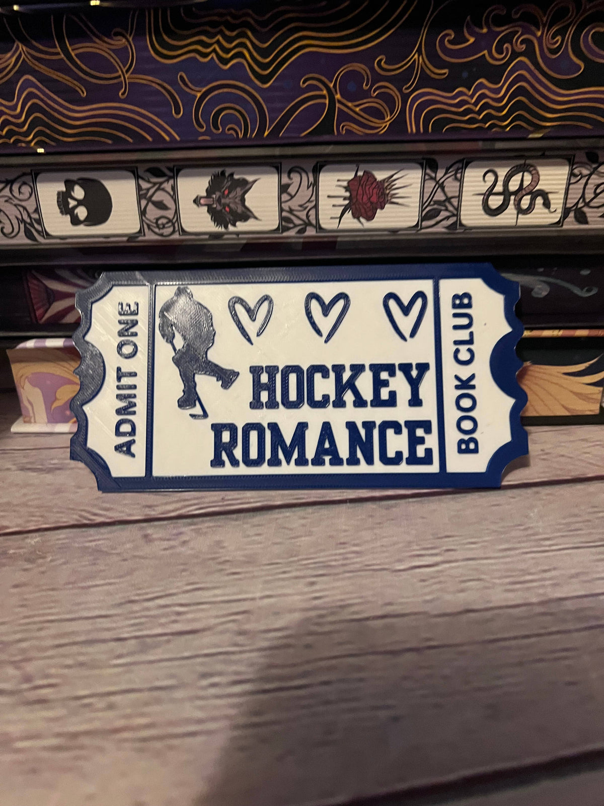 Ticket Stub Bookshelf Decor- 3D printed 