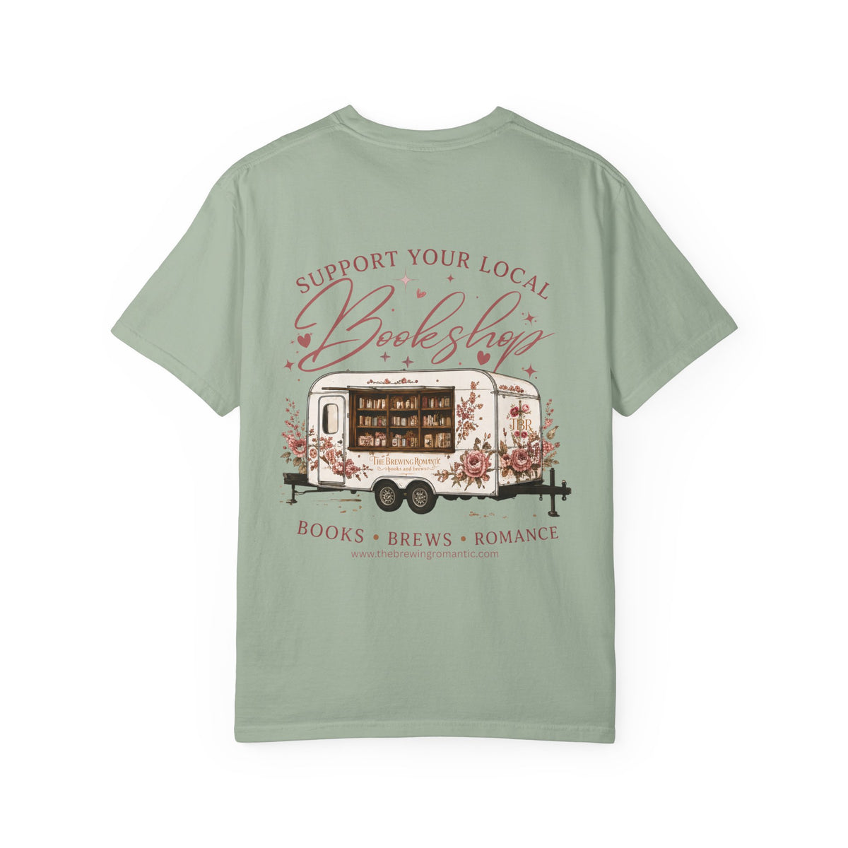 Bookshop Caravan T-Shirt — "Support Your Local Bookshop" Literary Tee