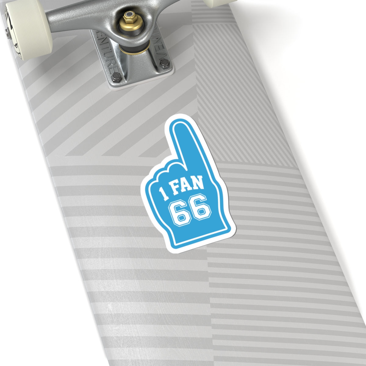 "1 Fan 66" Foam Finger Sports Romance Decal