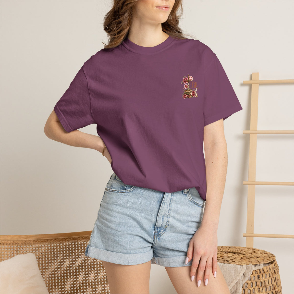 Just One More Chapter T-Shirt — Booklover Floral Graphic Tee