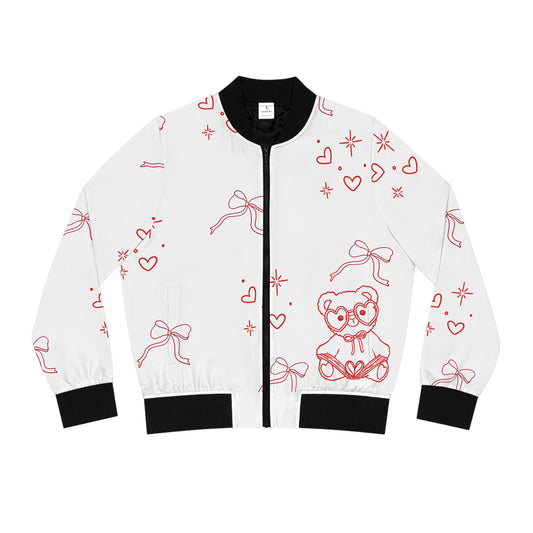 Cute Teddy & Bows Women’s Bomber Jacket