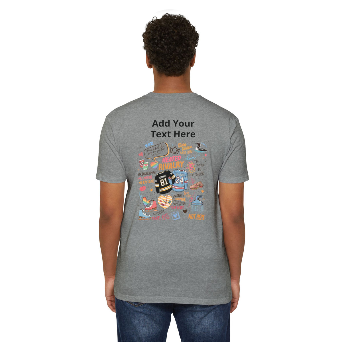 Heated Rivalry Inspired Tee— Customizable Back Print