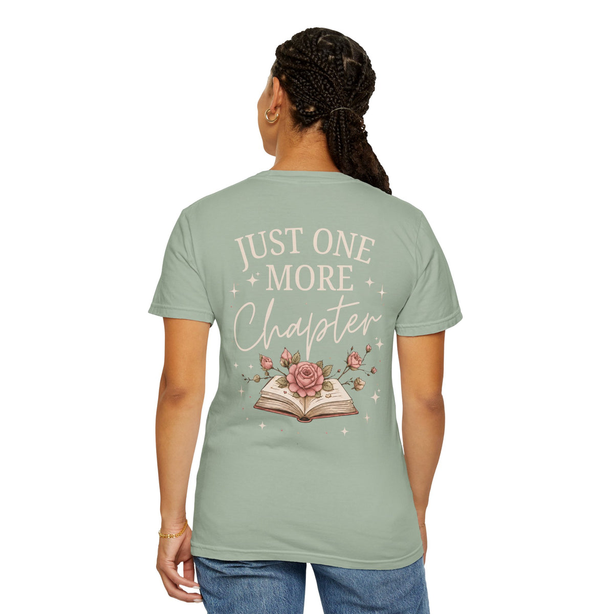 Just One More Chapter T-Shirt — Booklover Floral Graphic Tee