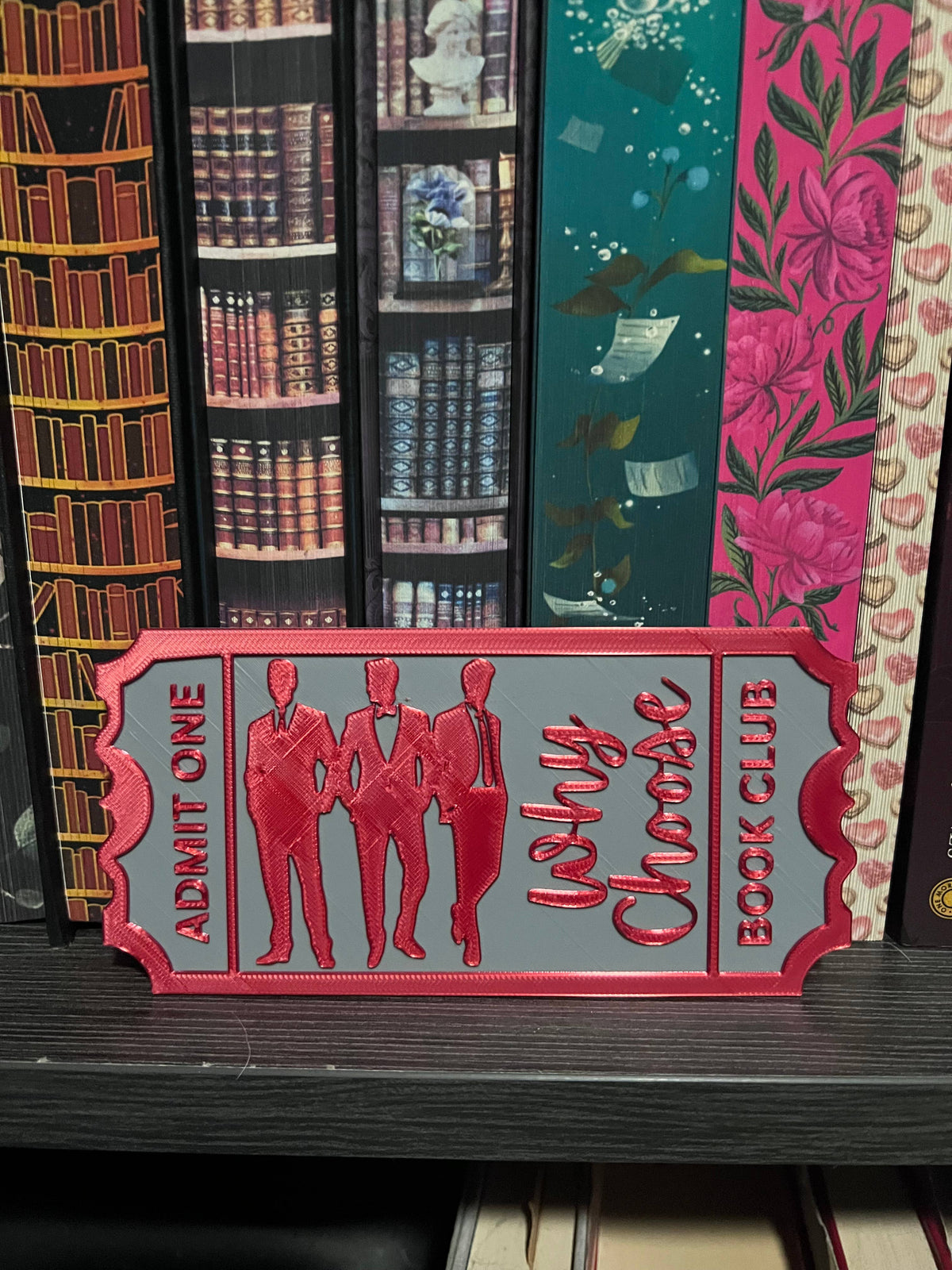 Ticket Stub Bookshelf Decor- 3D printed 