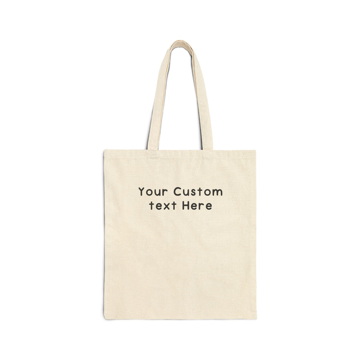 Heated Rivalry Hockey Illustration Cotton Tote — Custom Text Canvas Bag