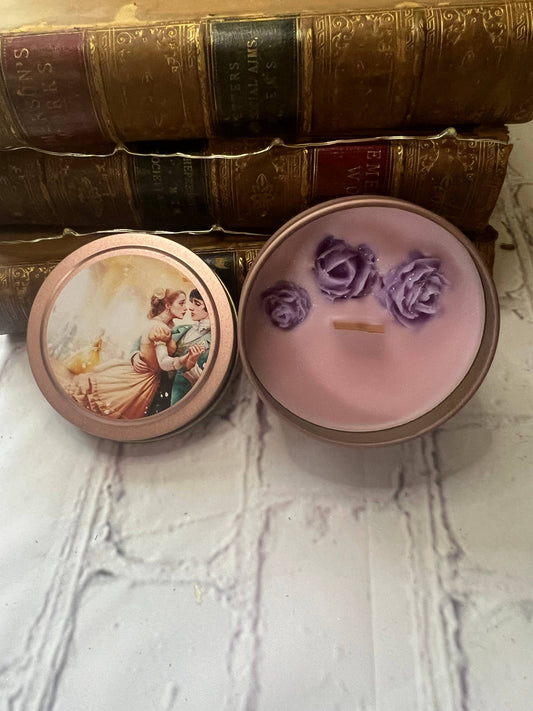 Romance book candles- 4 oz, Scented, small candle, reading