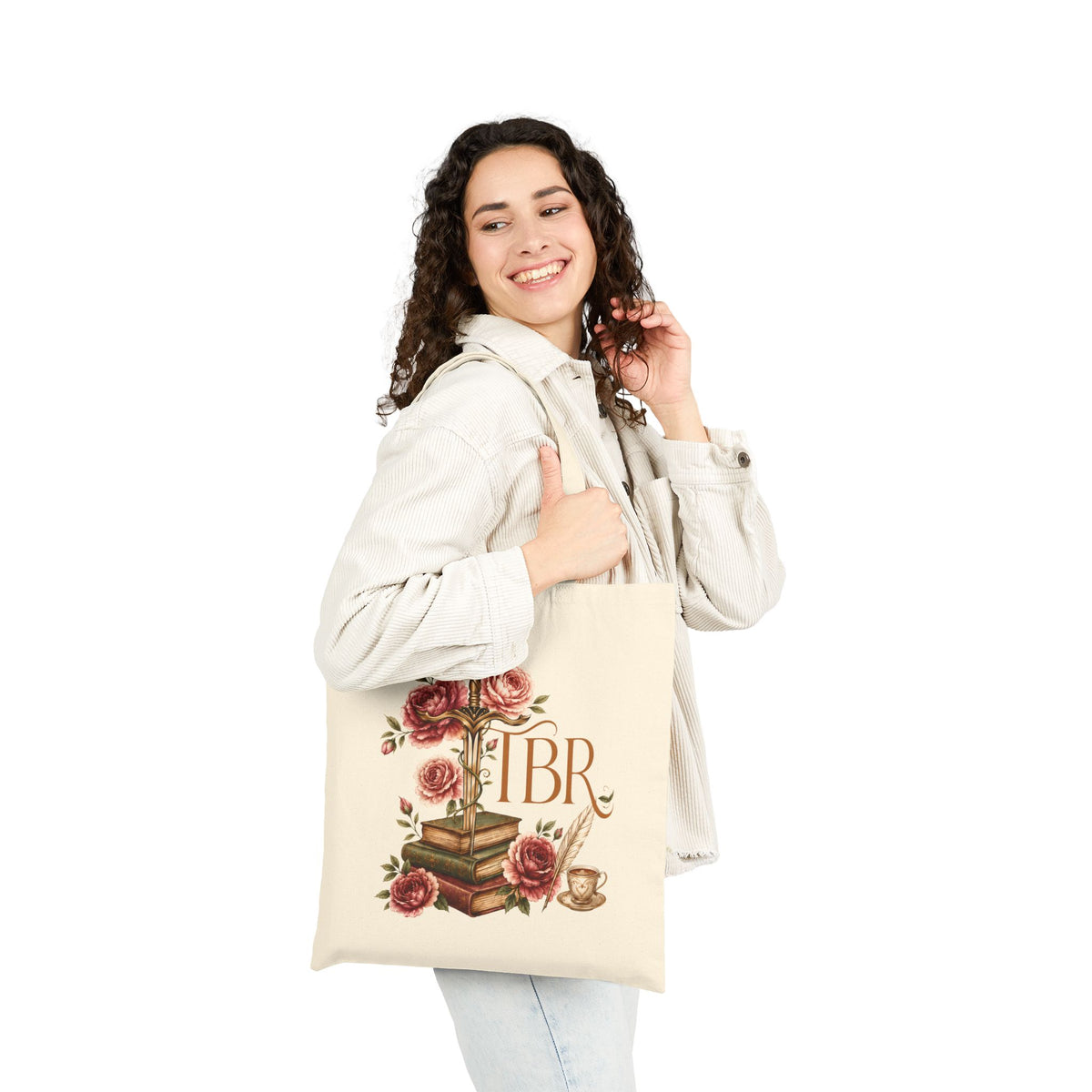 TBR Floral Sword Tote Bag | The Brewing Romantic
