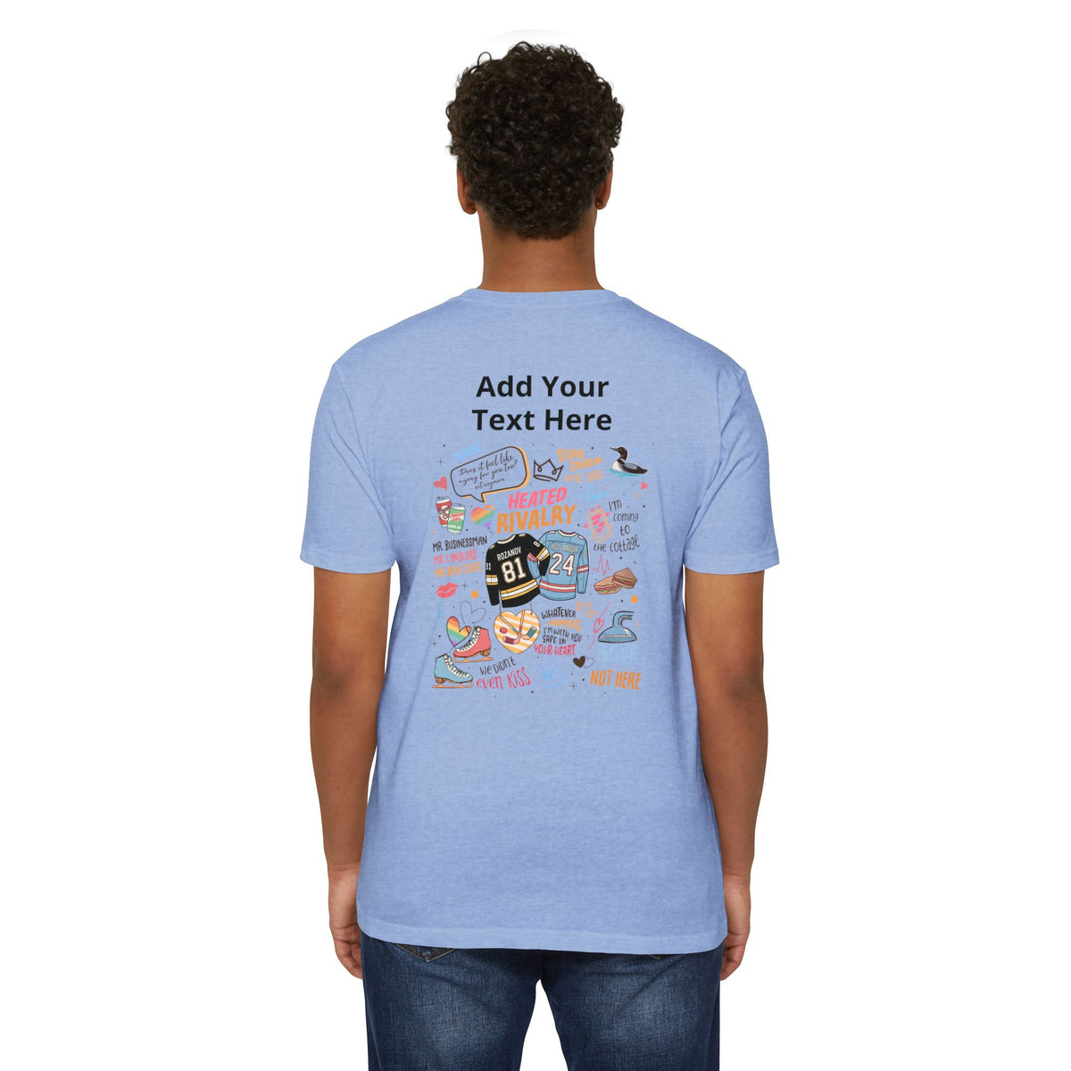 Heated Rivalry Inspired Tee— Customizable Back Print