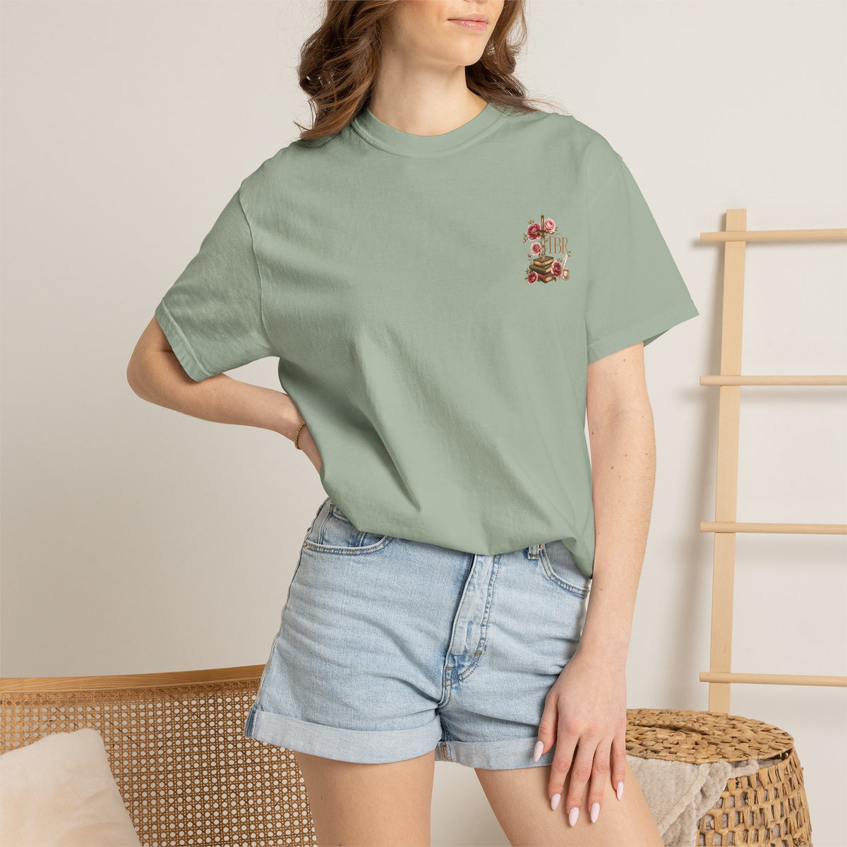 Just One More Chapter T-Shirt — Booklover Floral Graphic Tee