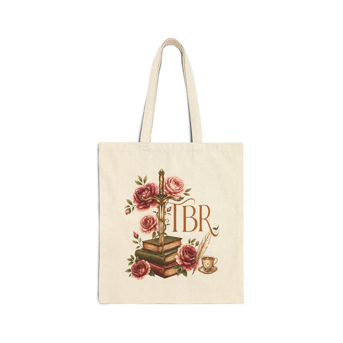 TBR Floral Sword Tote Bag | The Brewing Romantic