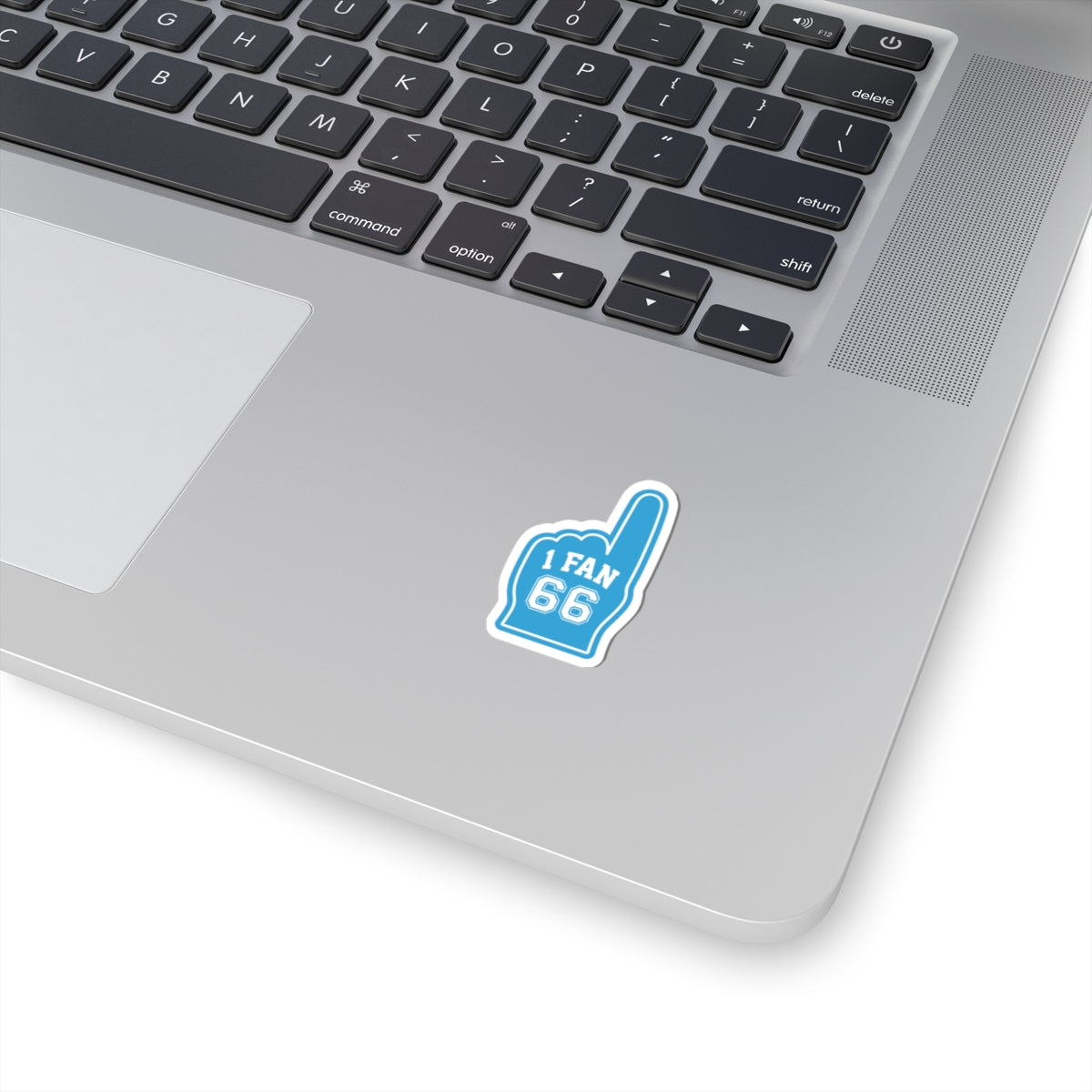 "1 Fan 66" Foam Finger Sports Romance Decal