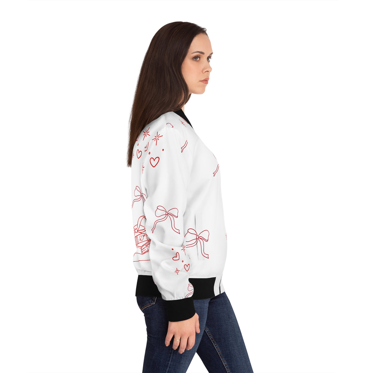 Cute Teddy & Bows Women’s Bomber Jacket
