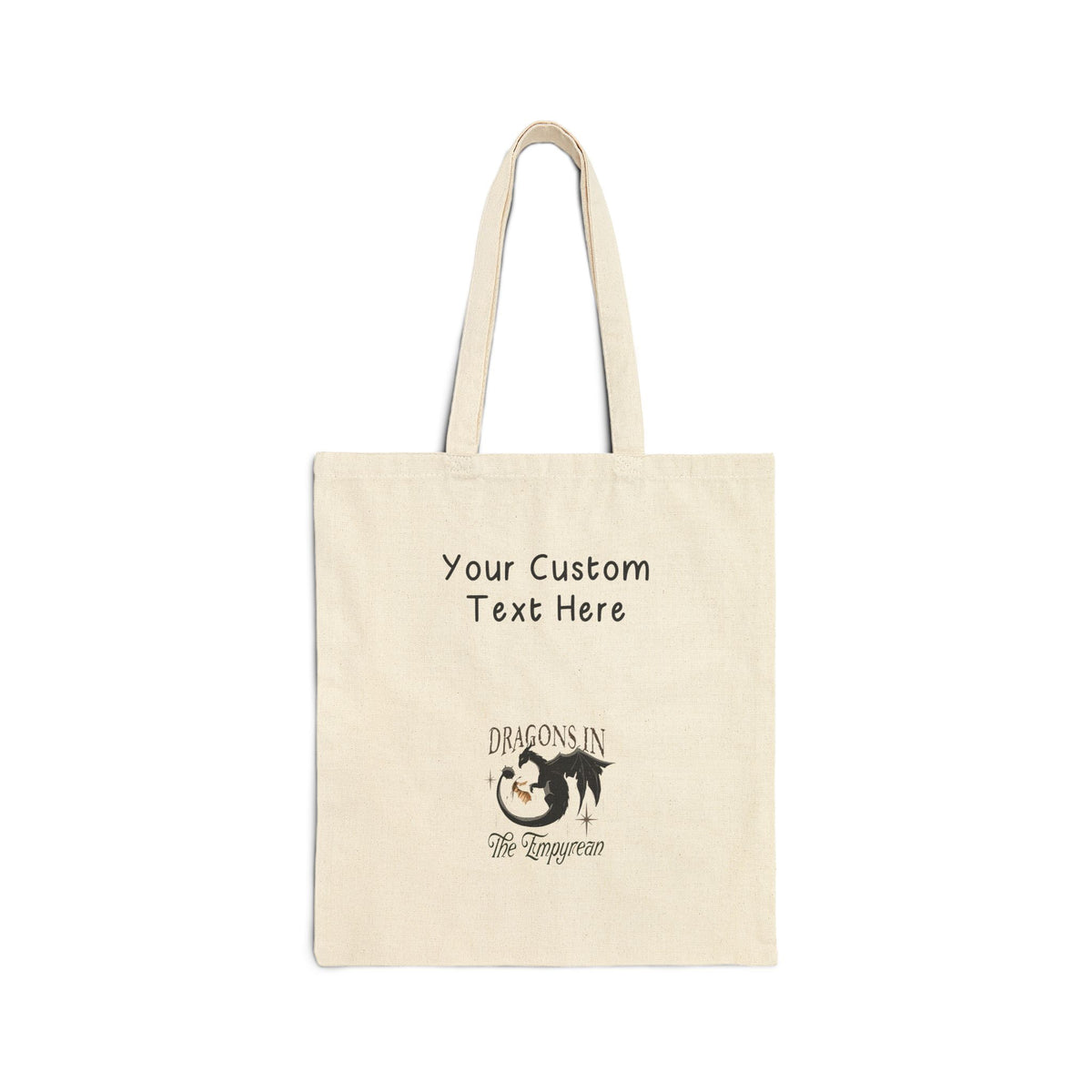 Dragons of the Empyrean™ Canvas Tote Bag — Fantasy Book Lover Gift | Fourth Wing Inspired Tote | Romantasy Reader BagCustomizable Cotton Tote