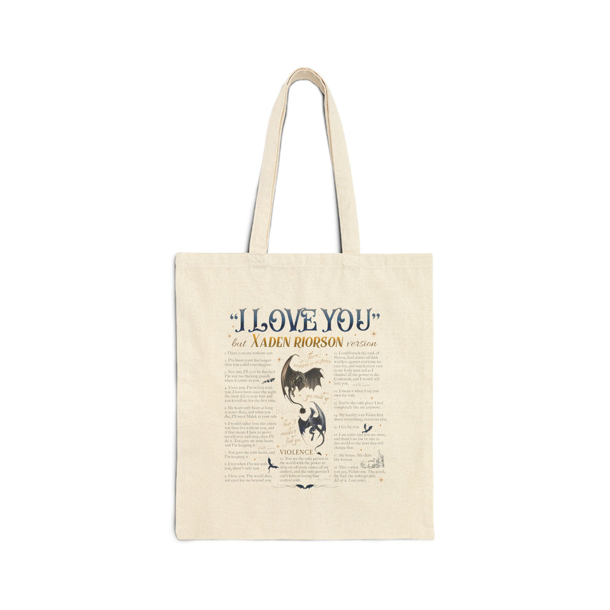 Tote Bag — "I Love You" Vintage Book Art Canvas Tote (Custom Text Option)