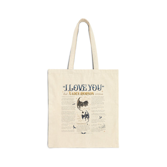 Tote Bag — "I Love You" Vintage Book Art Canvas Tote (Custom Text Option)