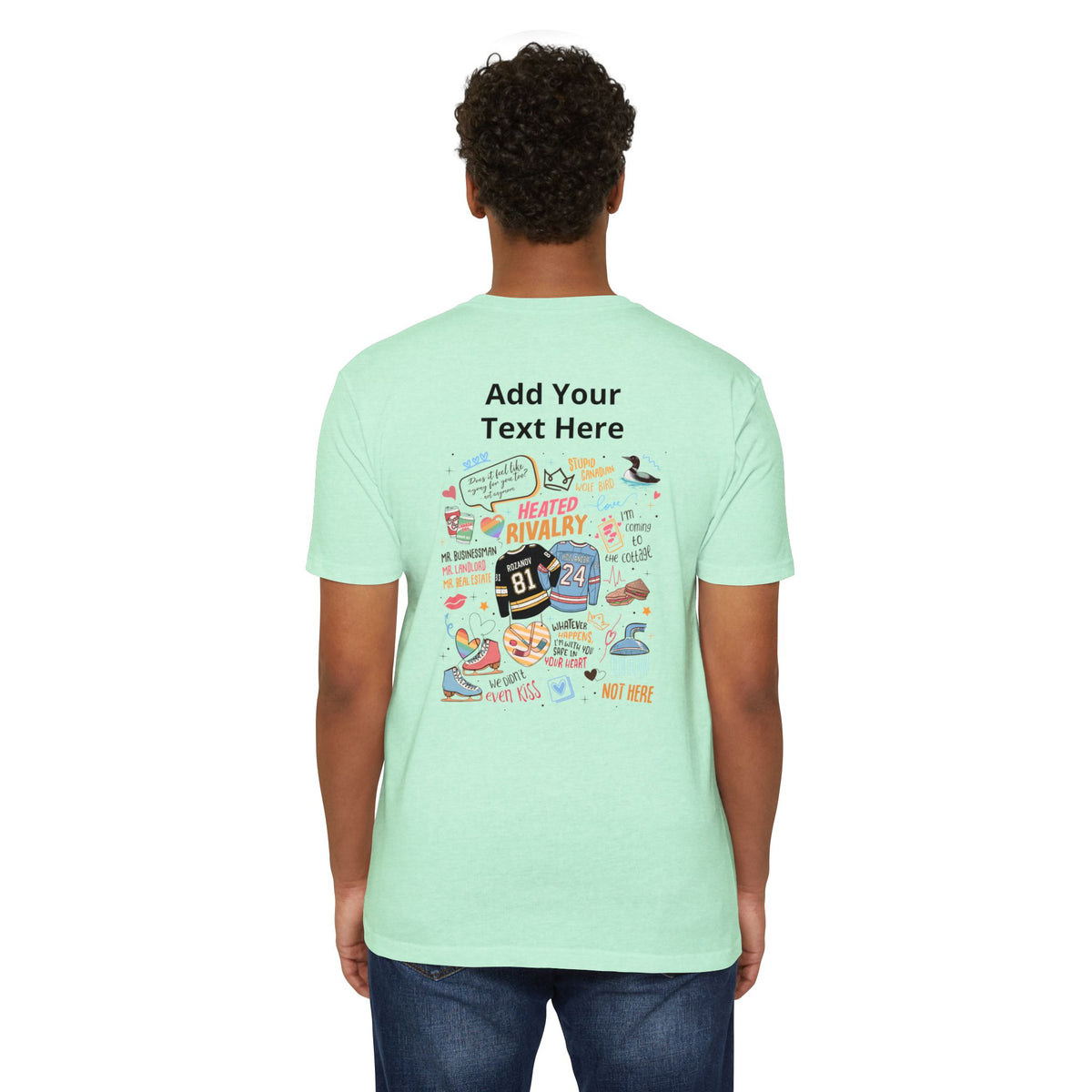 Heated Rivalry Inspired Tee— Customizable Back Print