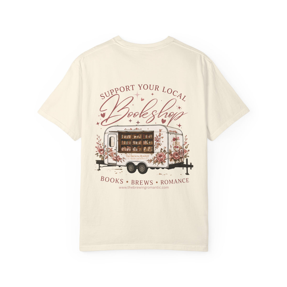 Bookshop Caravan T-Shirt — "Support Your Local Bookshop" Literary Tee