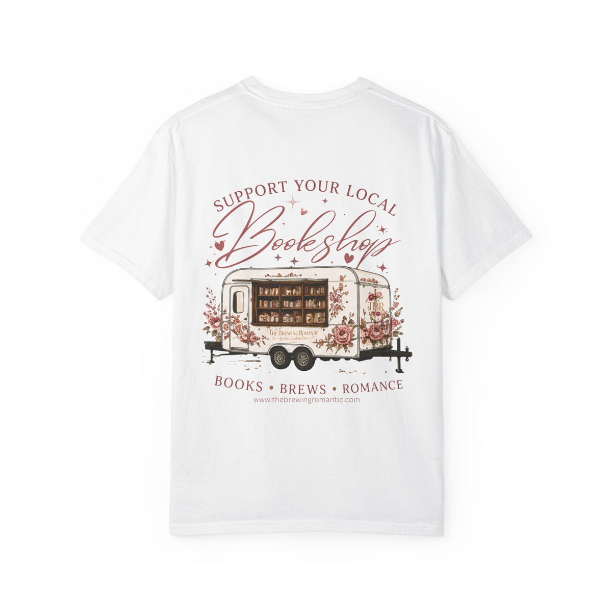 Bookshop Caravan T-Shirt — "Support Your Local Bookshop" Literary Tee
