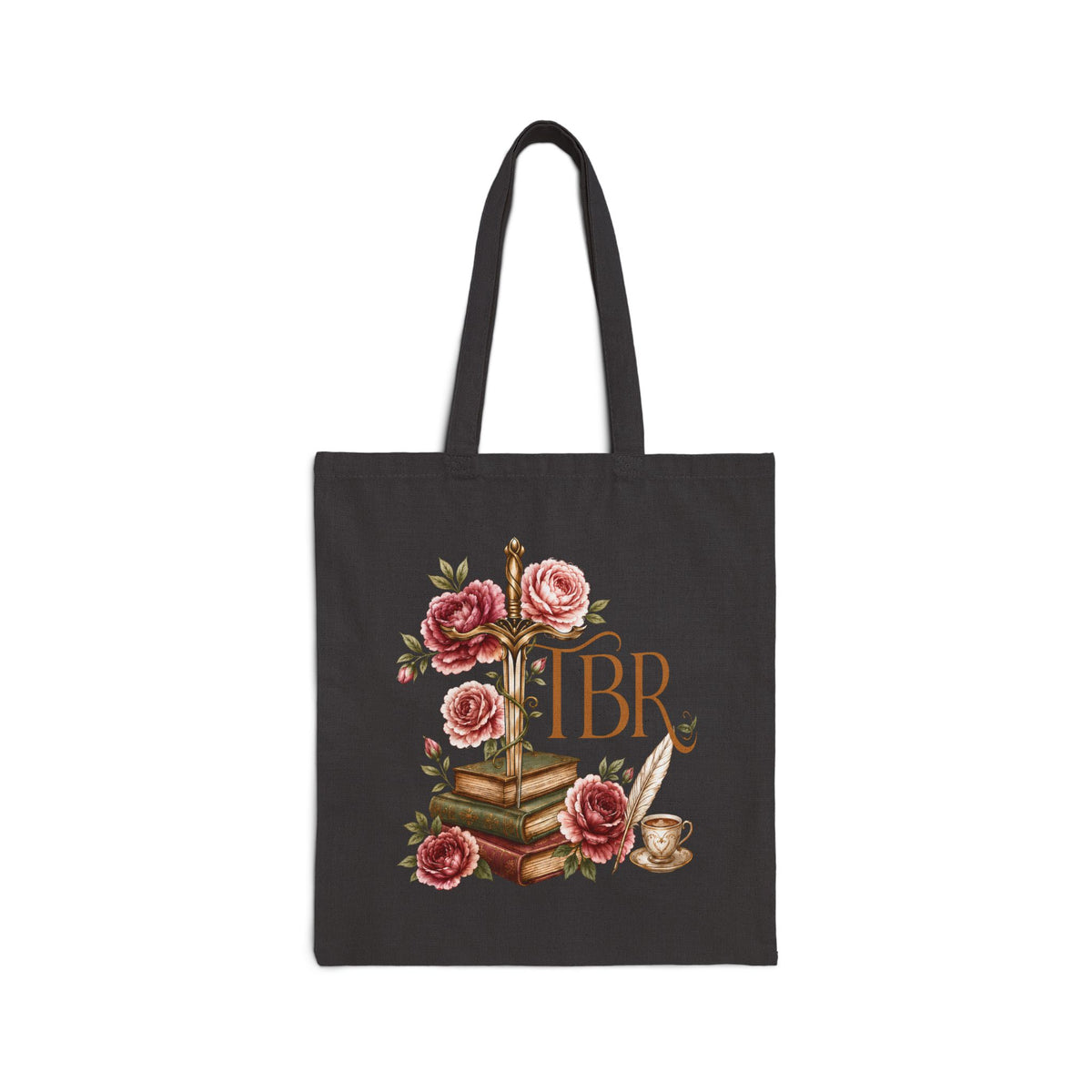 TBR Floral Sword Tote Bag | The Brewing Romantic