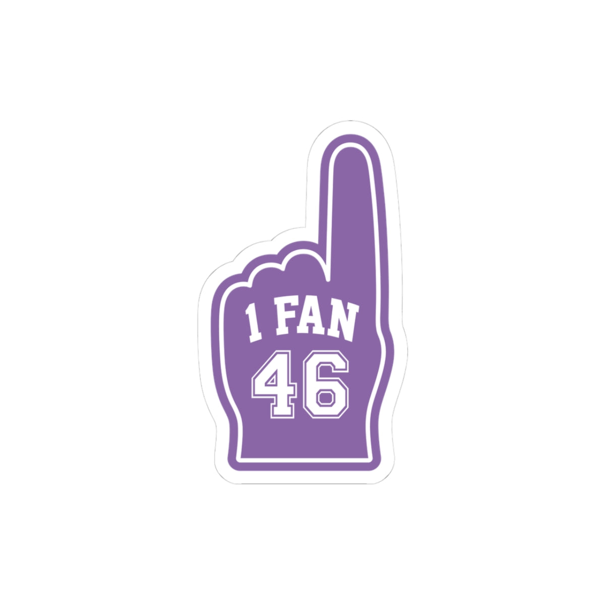 “1 FAN 46” Kiss-Cut Sports Romance Decal